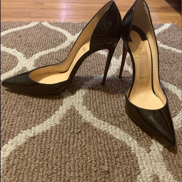louboutin iriza 100 patent black